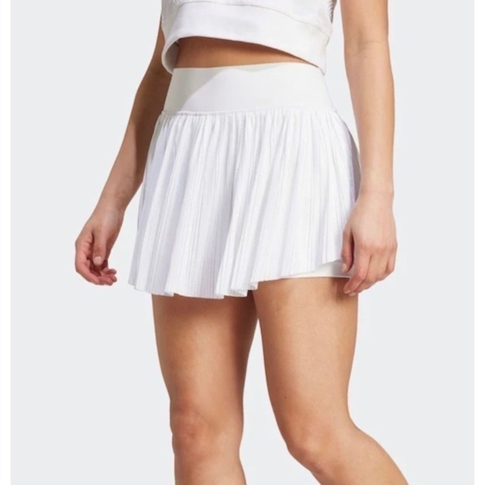 NEW Adidas White Large Club Pleat Skirt White Tennis Skort ClimaCool